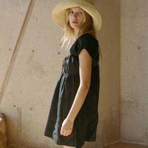 Doen Sarria Dress Black Mini Scoop Neck Dress